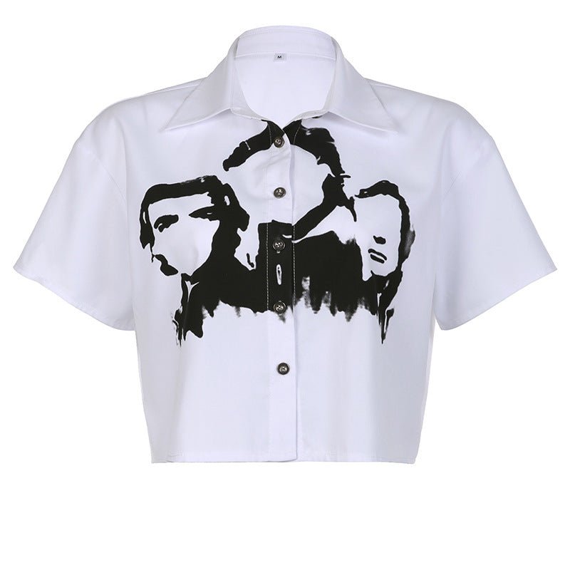 Graphic Cropped Shirt