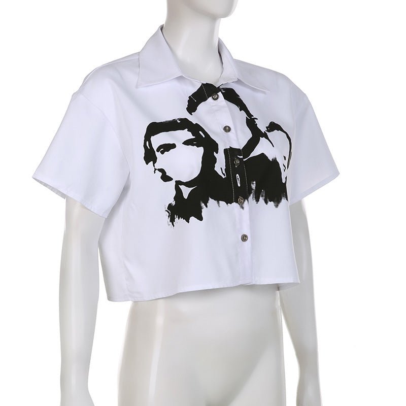 Graphic Cropped Shirt