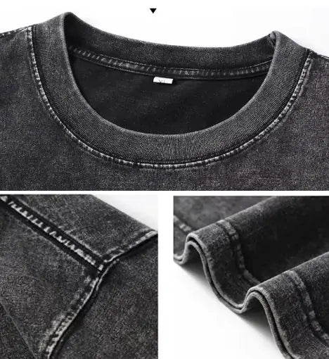 Vintage Washed Street Tee: Classic Look with a Trendy, Worn-In Feel.