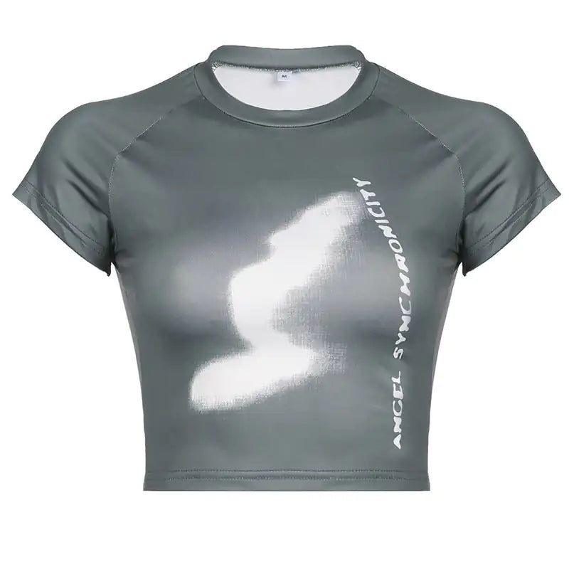Glow Grafisch Cropped T-shirt