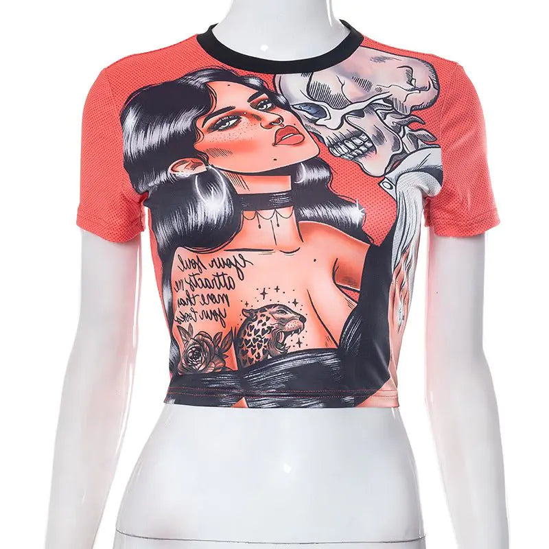 Fatal Attraction Graphic Cropped T-Shirt