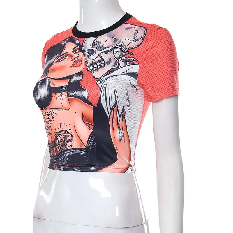 Fatal Attraction Graphic Cropped T-Shirt