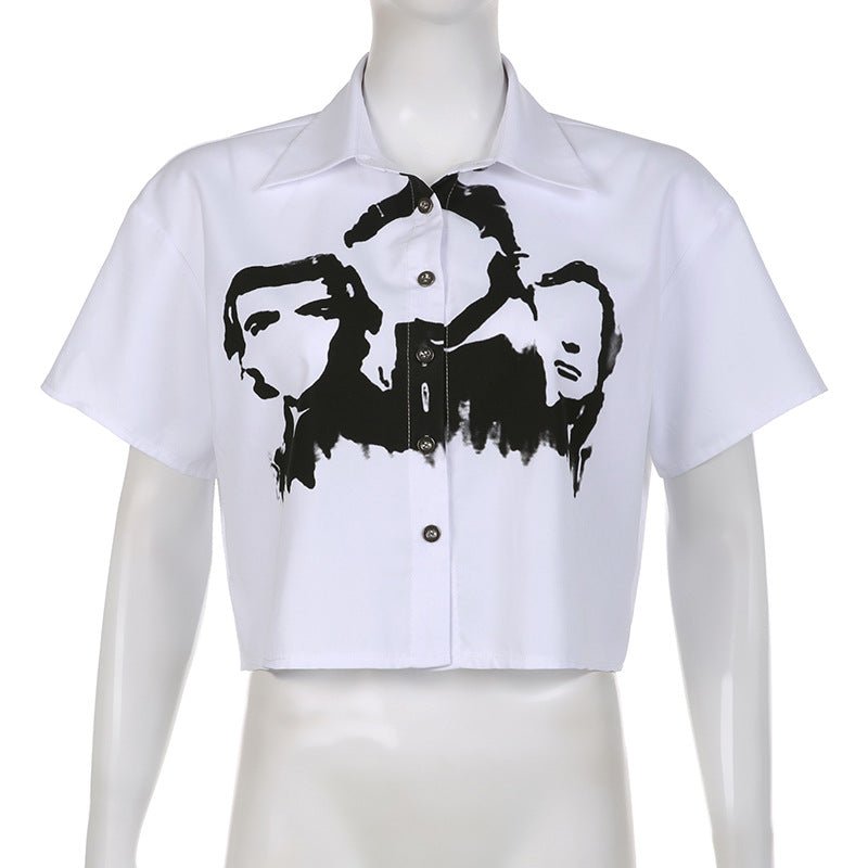 Graphic Cropped Shirt