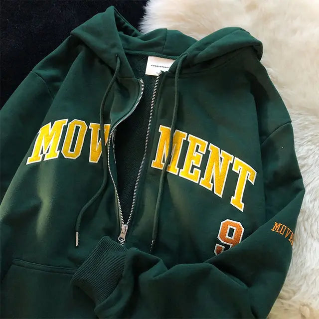 Vintage geborduurde hoodies