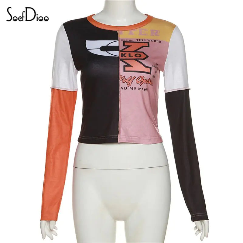 Streetwear T Shirts Black Print Crop Tops Step up your fashion game