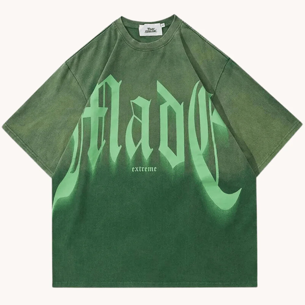 T-shirt met kleurverloop en grafische print