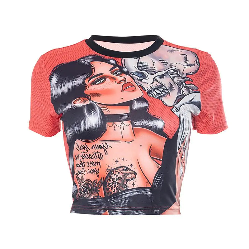 Fatal Attraction Graphic Cropped T-Shirt
