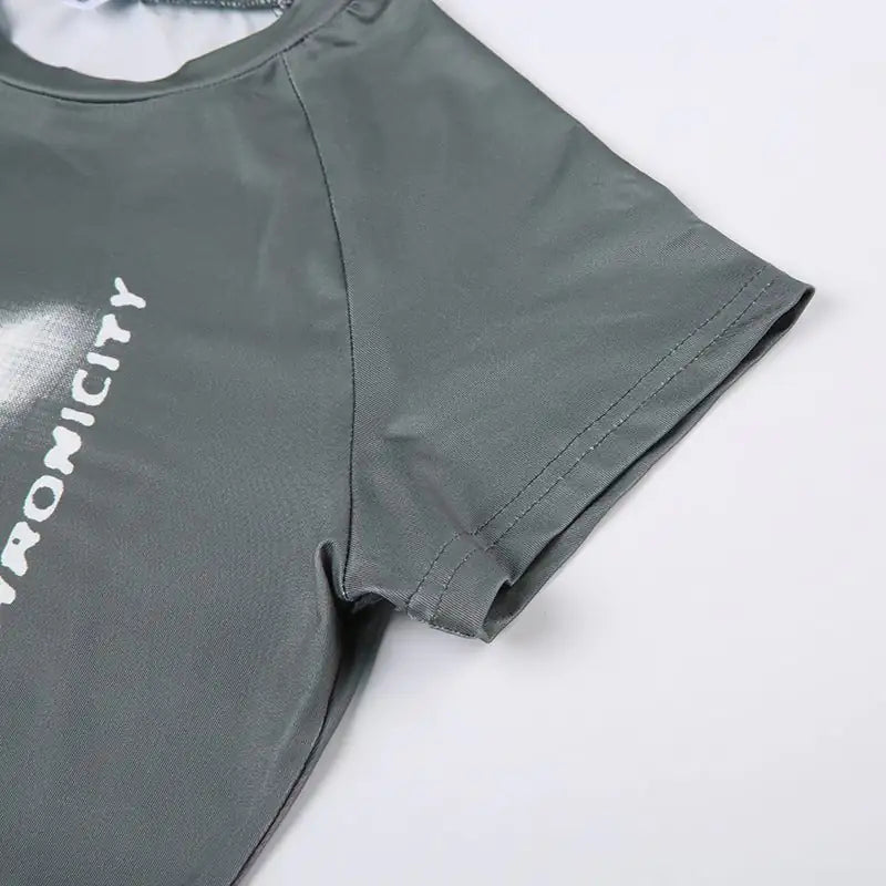 Glow Grafisch Cropped T-shirt