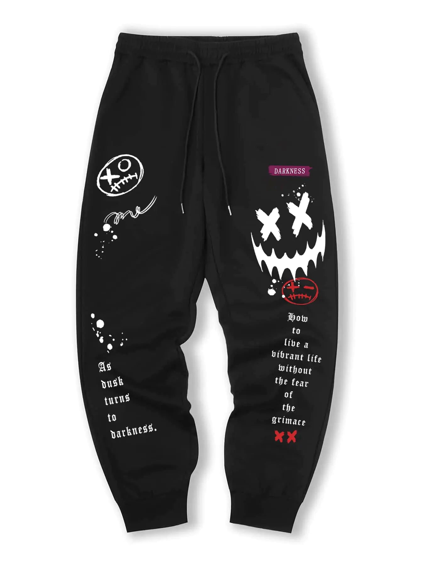 Grafische joggingbroek met trekkoord