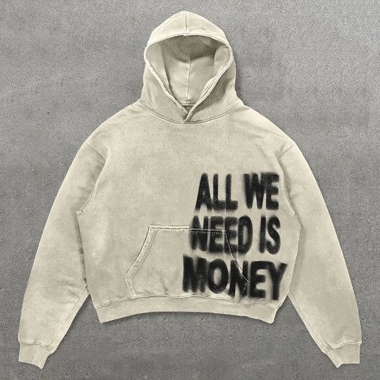 "all we need is money" pullover