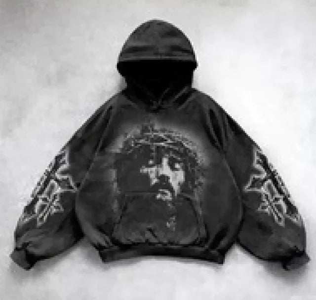 Hooded Printed Hip Hop Y2G Streetwear Sweatshirt