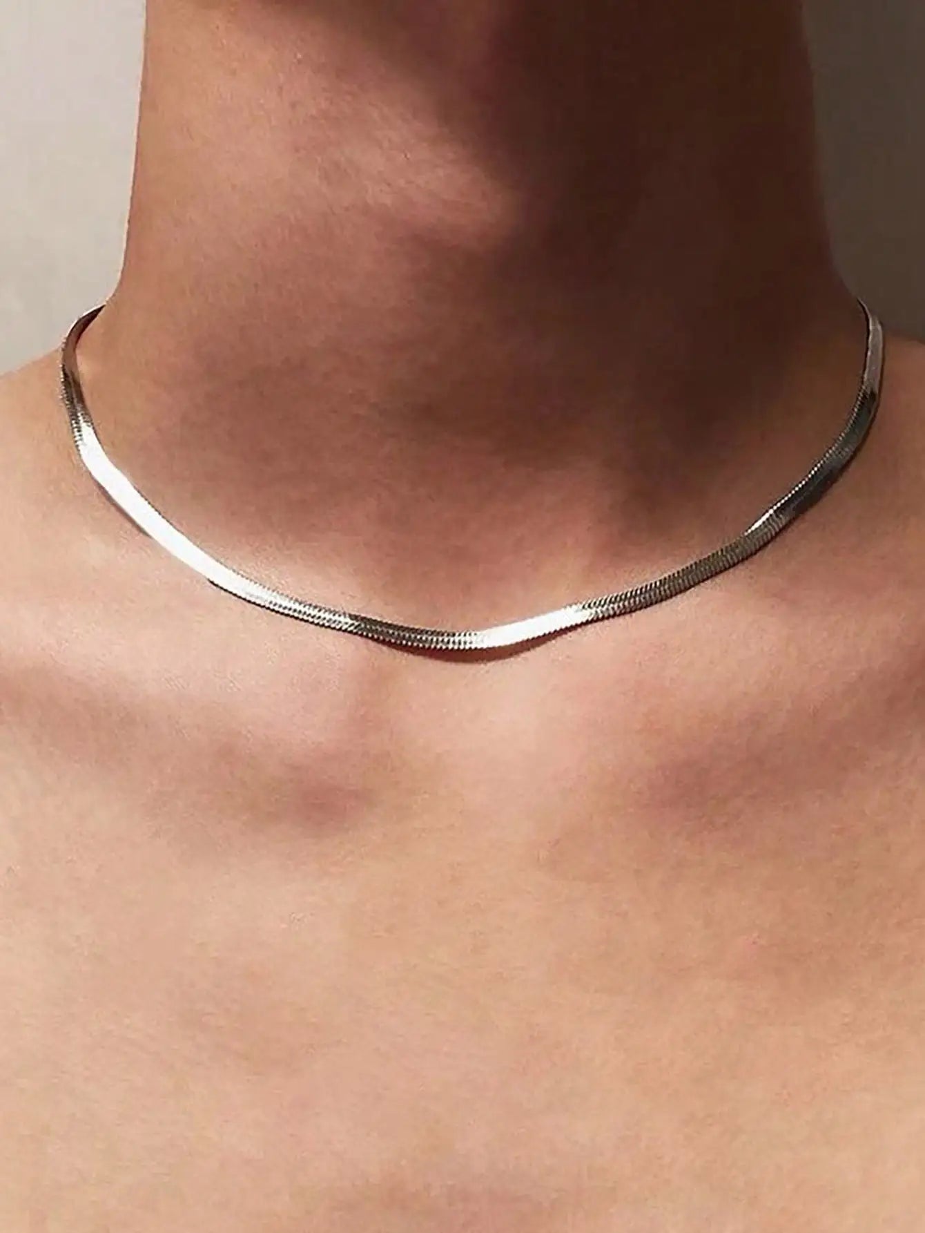 Sleek and stylish men's stainless steel chain necklace for a bold look.