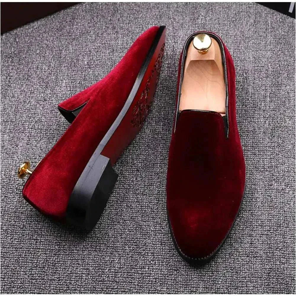 Comfortable Red Bottom Suede Loafers for Men – Stylish,  &Trendy Shoes