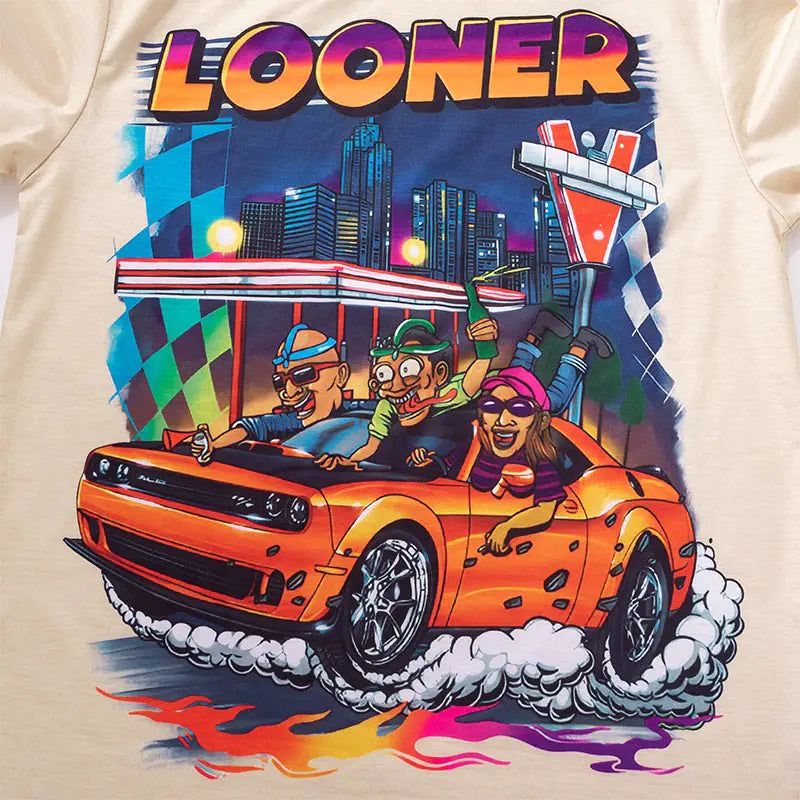 Looner Grafisch Oversized Band T-shirt