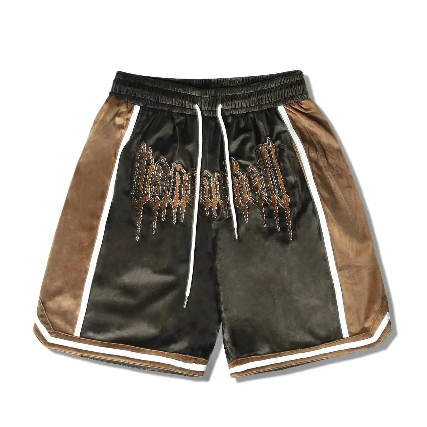 Hip Hop Velvet Embroidered High Street Shorts! Crafted with a fusion 