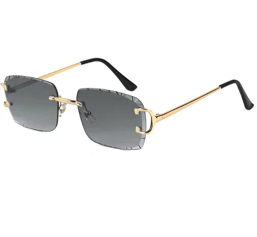 Urban Edge Rimless Square Sunglasses