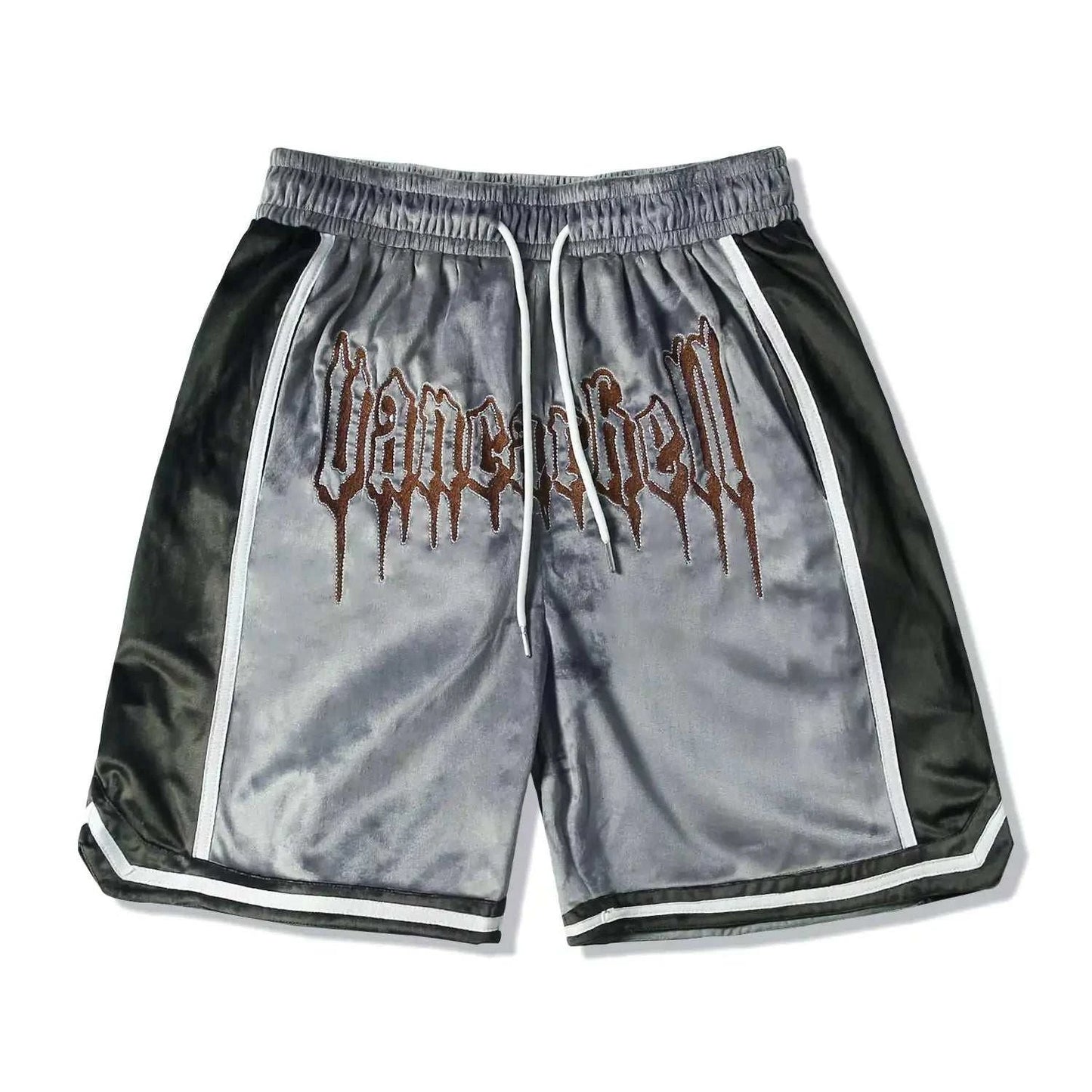 Hip Hop Velvet Embroidered High Street Shorts! Crafted with a fusion 