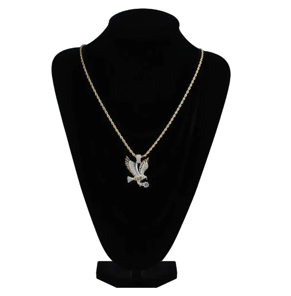 Trendy gold-plated necklace with a bold hip hop style for fashion love