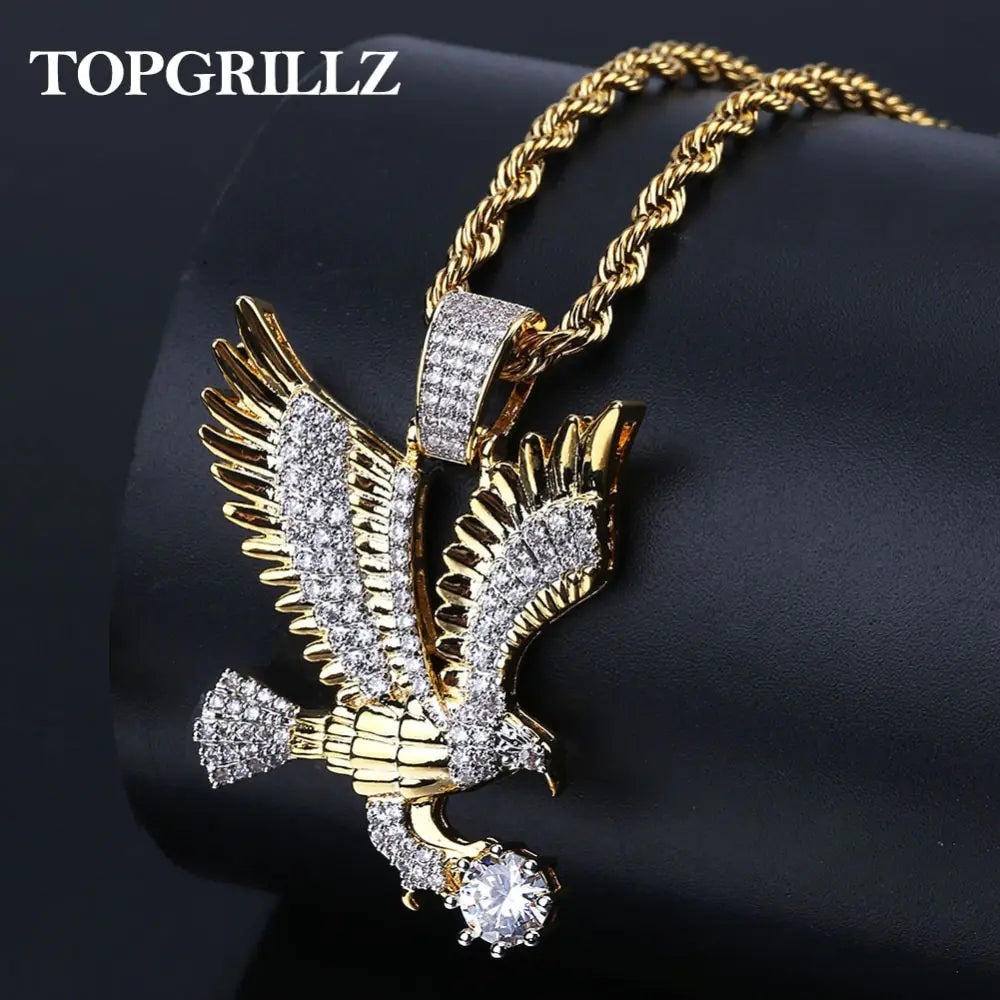 Trendy gold-plated necklace with a bold hip hop style for fashion love