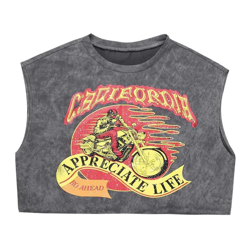 Appreciate Life Washed Graphic Crop Tank Embrace gratitudeEvery Moment