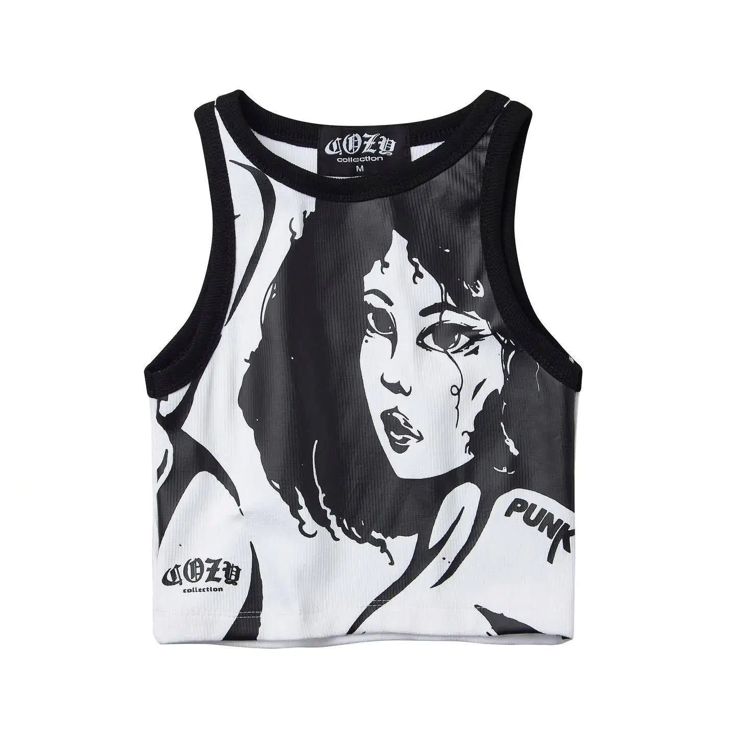 Je moet haar grafische cropped tanktop kennen