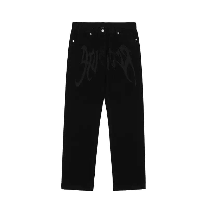 Men's Loose Black Street Jeans: Casual, Stylish, and Comfortable Fit