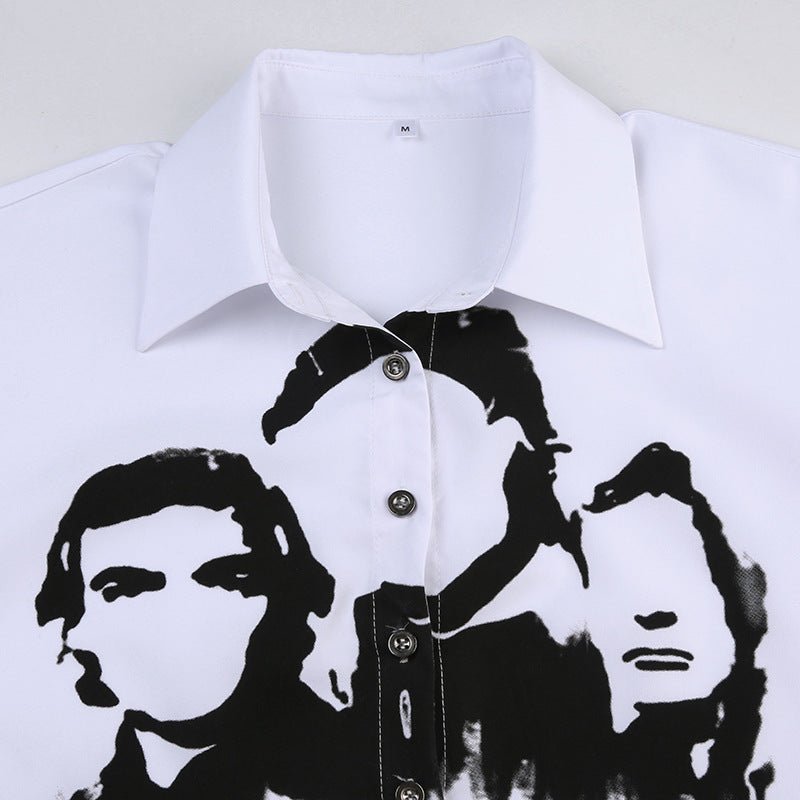 Graphic Cropped Shirt