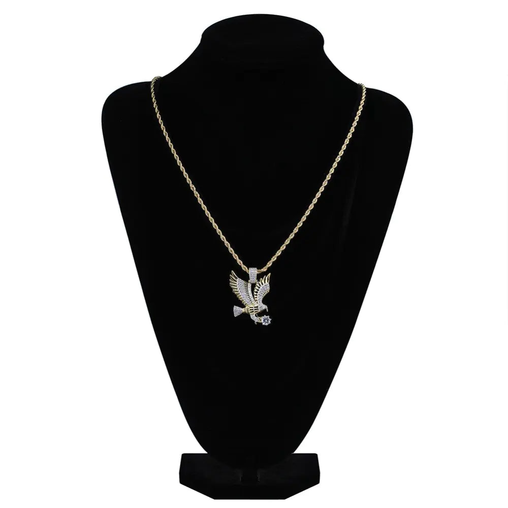 Trendy gold-plated necklace with a bold hip hop style for fashion love