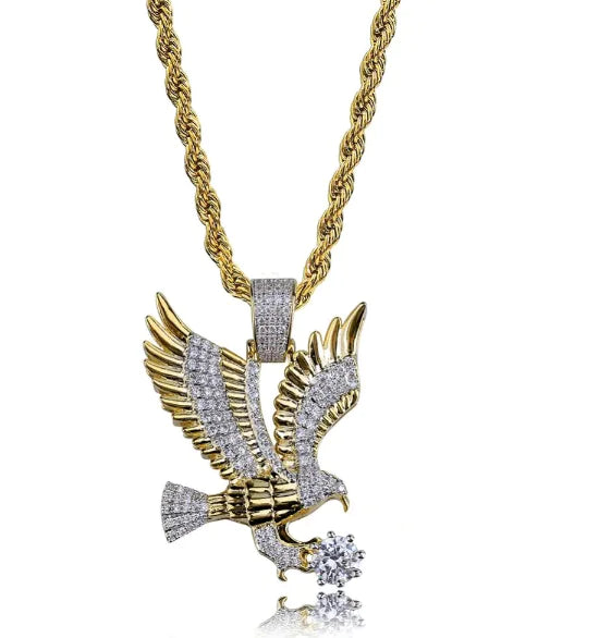 Trendy gold-plated necklace with a bold hip hop style for fashion love