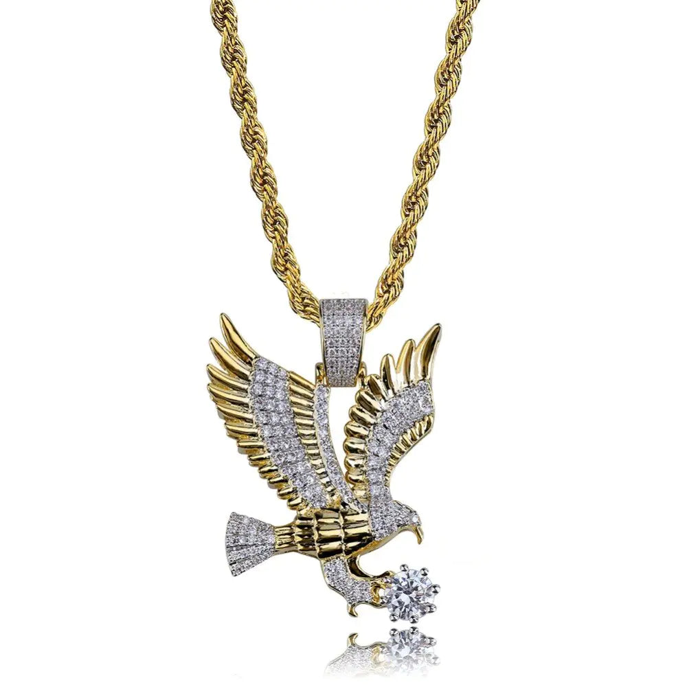 Trendy gold-plated necklace with a bold hip hop style for fashion love