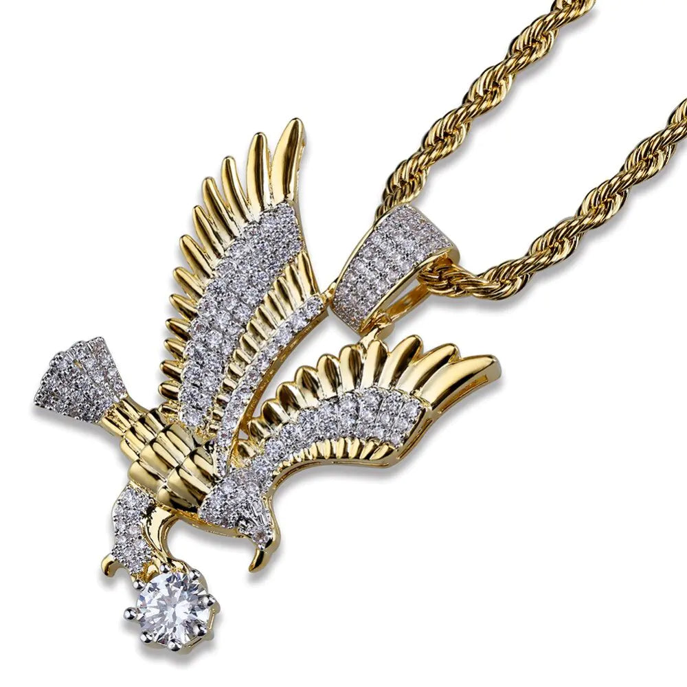 Trendy gold-plated necklace with a bold hip hop style for fashion love