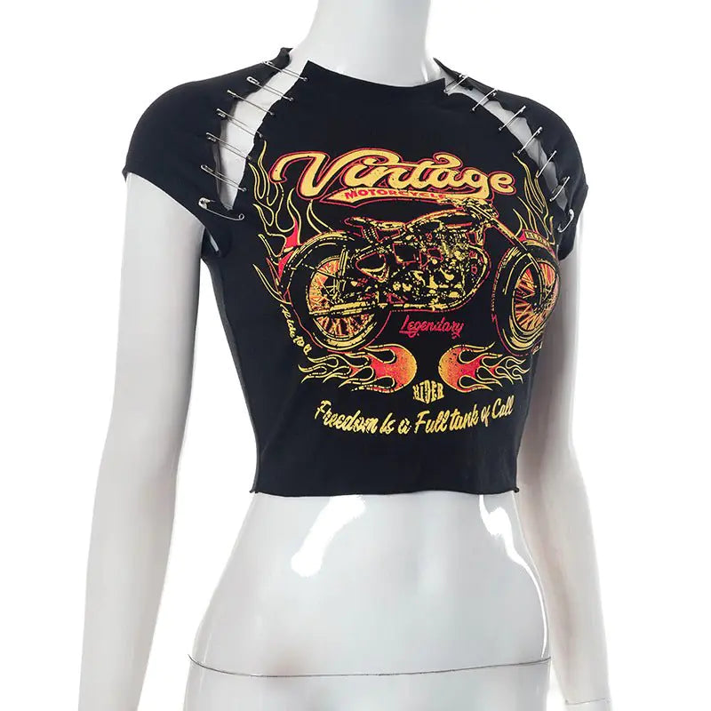 Legendary Rider Vintage Graphic Cropped Tee