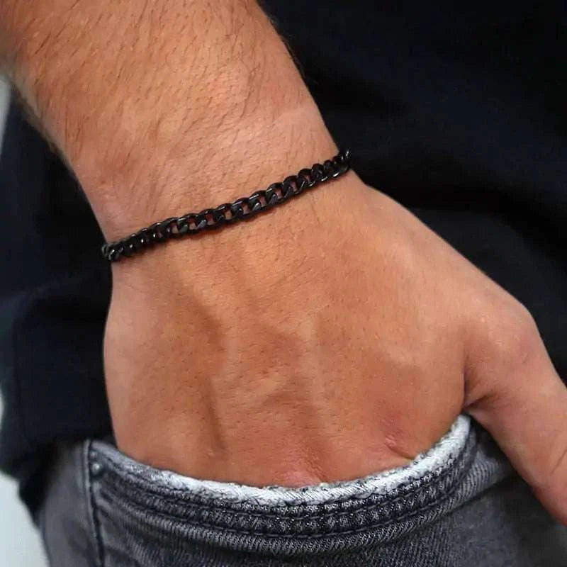 Bold and Stylish Chunky Miami Curb Chain Bracelet for Men’s Jewelry