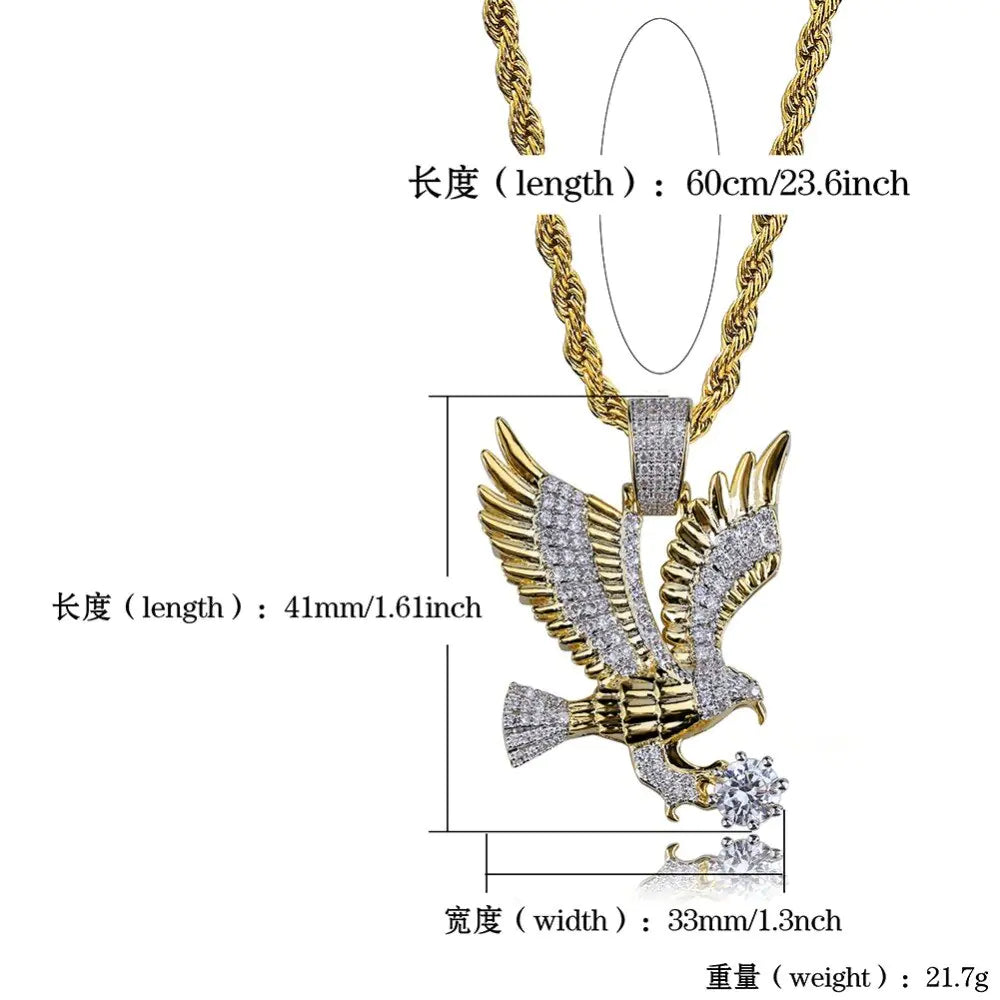 Trendy gold-plated necklace with a bold hip hop style for fashion love