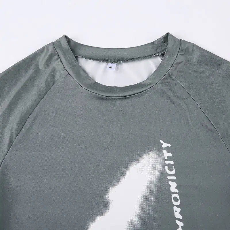 Glow Grafisch Cropped T-shirt